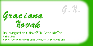graciana novak business card